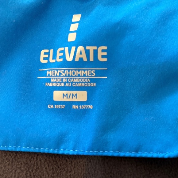 Elevate Men Full Zip Jacket Blue Medium Fleece Lined Casual Outerwear - Picture 4 of 9